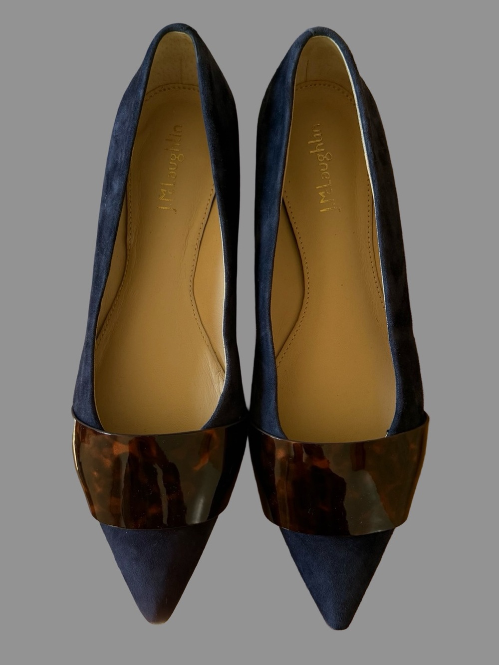 J. McLaughlin Blue Suede Pointy Toe Flat Shoes US8M ($295) - Picture 2 of 6